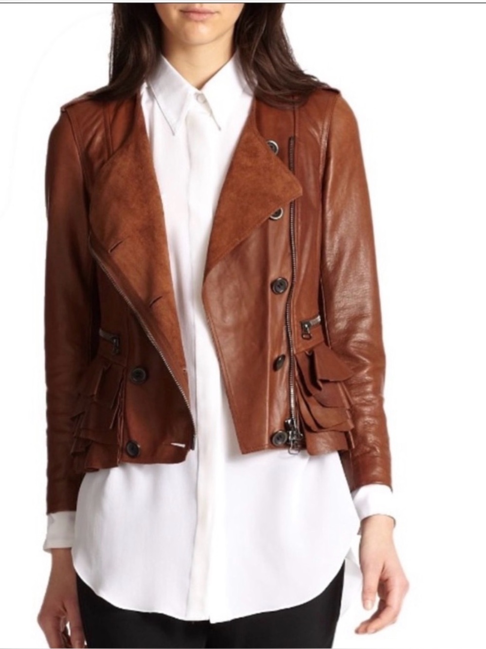 Phillip Lim 3.1 Brown Women's Leather Jacket